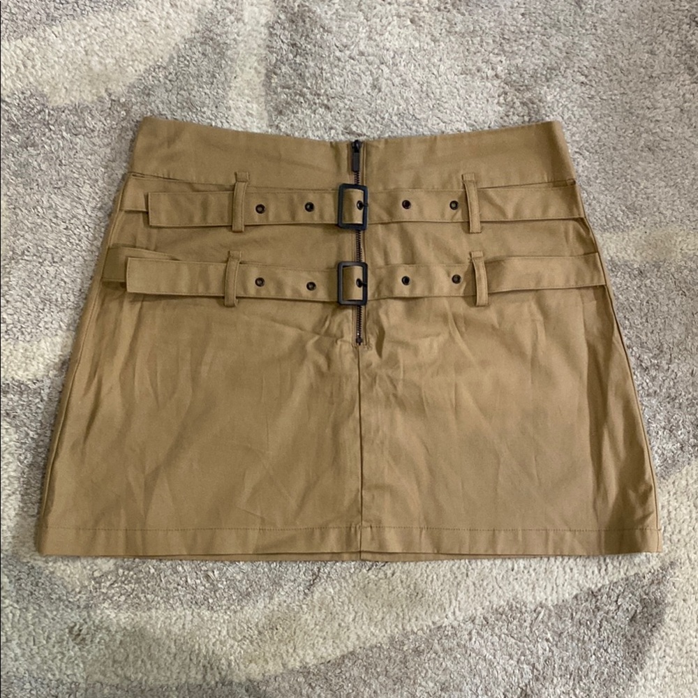 Zara Tan Mini Pencil Skirt with Cargo Style
